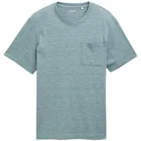 Tom Tailor Herren T-Shirt mit Brusttasche, grau, Meliert, Gr.