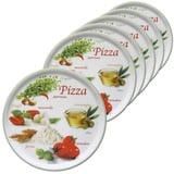 MamboCat Pizzateller 6er Set Pizzateller Napoli Pizzafoods grün 31cm - 04019#ZP1