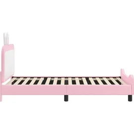 vidaXL Kinderbettgestell mit Kopfteil Rosa 80 x 200 cm PU