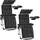 Tectake Sonnenliege 2er Set 200 x 65 x 30 cm Schwarz