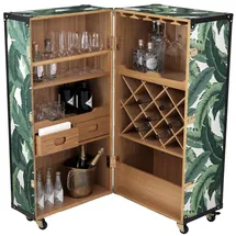 Casa Padrino Weinschrank 58 x 58 x 122 cm Gold