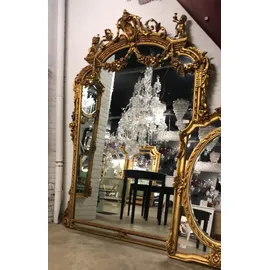 Casa Padrino Barock Spiegel 220 x 160 cm Gold