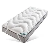 Matratzenauflage Boxspring, Boxspring Matratzenauflage fan, Auflage für Matratzen in 80x200, 180x200, 200x200 und weiteren Größen weiß 80 cm x 200 cm x 6 cm