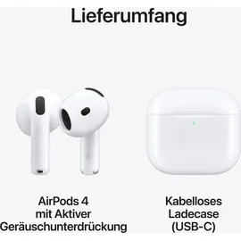 Apple AirPods 4 mit Aktiver Geräuschunterdrückung (ANC)