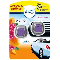 febreze Autoduftspender CAR Tropische Früchte fruchtig 2x2 ml, 1 St.