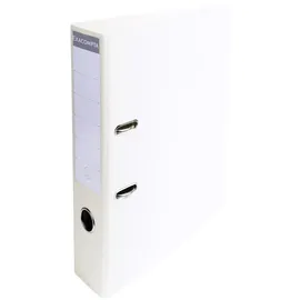 Exacompta Ordner aus PVC mit 2 Ringen, Rücken 70mm weiss