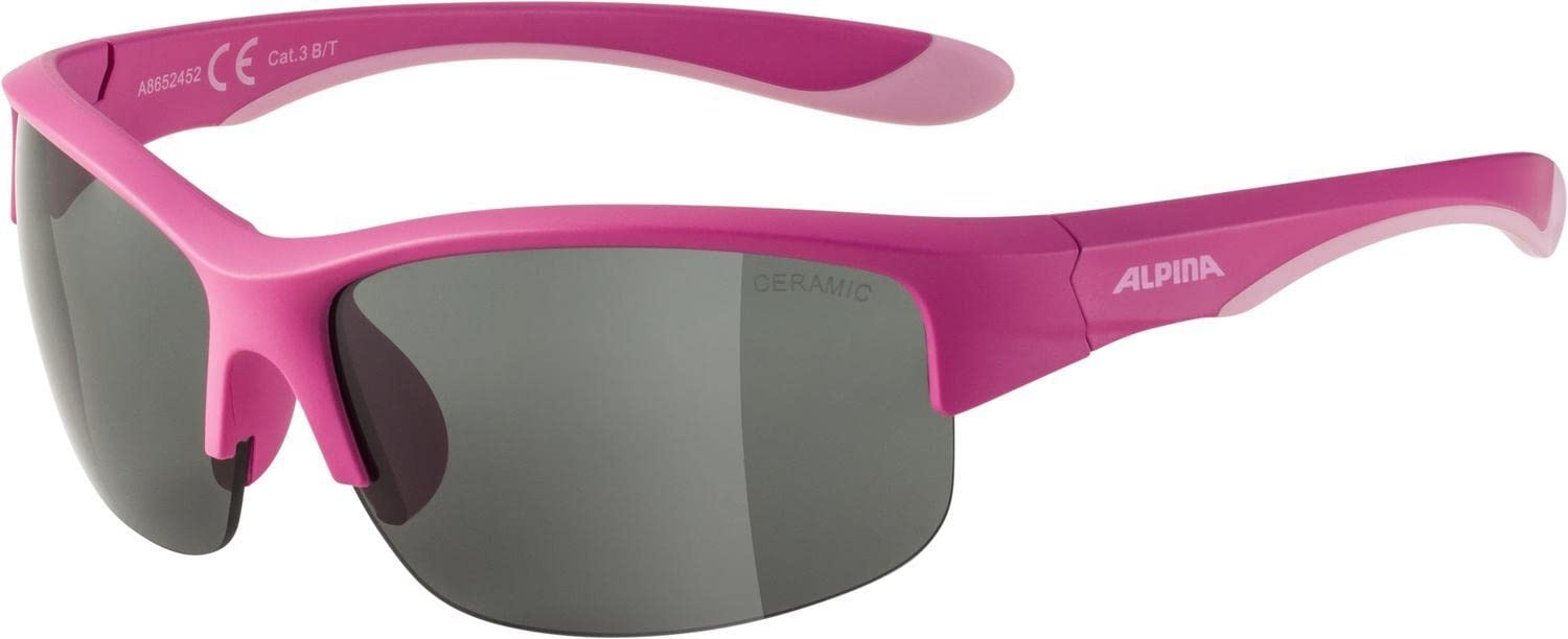 ALPINA FLEXXY YOUTH HR - Flexible und Bruchsichere Sonnenbrille Mit 100% UV-Schutz Für Kinder, pink matt, One Size