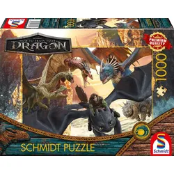 Schmidt Spiele - Drachenzähmen leicht gemacht: Ready to Strike, 1.000 Teile Puzzle