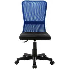 vidaXL Bürostuhl Netzgewebe Schwarz und Blau