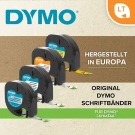 Dymo 91221 schwarz auf weiß 1,2cm x 4m