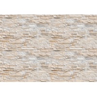 A.S. Création Fototapete Natursteinmauer in Beige und Weiß -