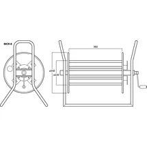 Monacor MCR-8 Kabeltrommel Schwarz