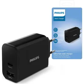 Philips DLP2621/12 Ladegerät für mobile Geräte Universal Black power adapter - USB 24 pin USB-C - 30 Watt