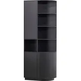 Woood Vitrine Finca 78 x 40 x 210 cm Schwarz
