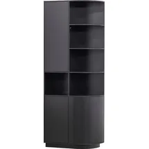 Woood Vitrine Finca 78 x 40 x 210 cm Schwarz