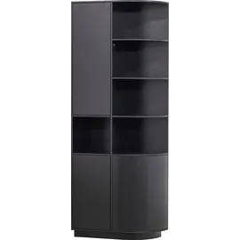 Woood Vitrine Finca 78 x 40 x 210 cm Schwarz