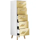 MID.YOU Midischrank Landos 30 x 100 x 30 cm Weiß