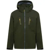 KILLTEC Herren Softshelljacke/Outdoorjacke mit abzippbarer Kapuze - KOW 163 MN SFTSHLL JCKT, dunkeloliv, M,