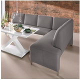 exxpo - sofa fashion Intenso 197 x 91 x 264 cm Struktur langer Schenkel links grau