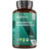 Flohsamenschalen - 180 Bio Kapseln - Bio Pflanzlich Vegan - Gewichtsmanagement