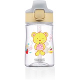 Sigg Trinkflasche (0.35 L), Kinderflasche mit auslaufsicherem Deckel, einhändig bedienbare Trinkflasche mit Strohhalm