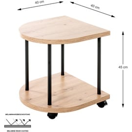 Haku-Möbel HAKU Möbel Beistelltisch eiche 40,0 x 40,0 x 45,0 cm