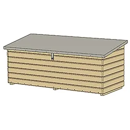Weka Garten-/Terrassentruhe 188 x 70 cm Braun