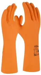 Hi5 X Chem Chemikalienschutzhandschuhe, Typ A AKLMNPST, orange HI553-7 , 1 Paar, Größe 7