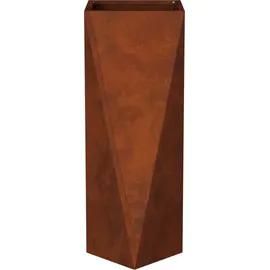 vidaXL Pflanzkübel Rostig 30 x 30 x 75 cm Wetterfeststahl