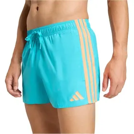 adidas 3-Streifen Badeshorts Lucid Cyan/Lucid Orange 3XL