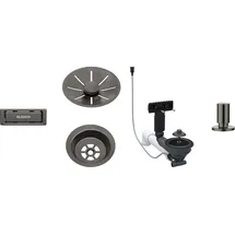 Blanco Ablaufgarnitur-Set, Infino, mit Ablauffernbedienung, satin dark steel, 207429