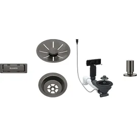 Blanco Ablaufgarnitur-Set, Infino, mit Ablauffernbedienung, satin dark steel, 207429