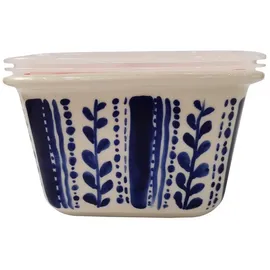 neuetischkultur Schüssel viereckig 0,8 Liter Keramik gemustert