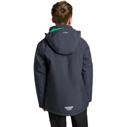 Winterjacke CMP "KID JACKET SNAPS HOOD", Jungen, Gr. 152, antracite, d, Web, Obermaterial: 100% Polyester. Futter: 100% Polyester. Wattierung: 100% Polyester, Jacken Winterjacke, für Kinder