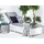 Beliani Turin Gartenliege 201 x 65 x 79 cm Weiß/Grau