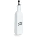 Zeller Ölflasche Glas 270 ml 5 x 24,5 x 5 cm weiß