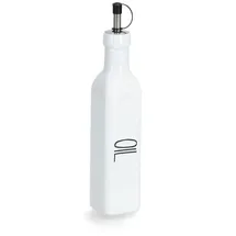 Zeller Ölflasche Glas 270 ml 5 x 24,5 x 5 cm weiß
