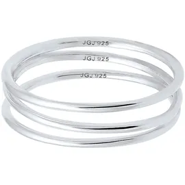 Elli Ring Damen Wickelring Filigran in 925 Sterling Silber Spirale, Ring Set Silber | Gr.: 52