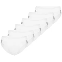 SCHIESSER Slip unifarben weiß M 6er Pack