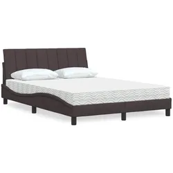 Bett mit Matratze – Dunkelbraun, 120x200 cm – Elegantes Design für höchsten Schlafkomfort