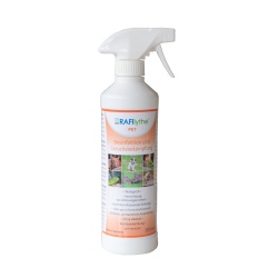 RAFIlythe® PET Desinfektion und Geruchsbekämpfung, Geruchsneutralisator und Reinigungsmittel für Tierbereiche, 500 ml - Flasche mit Sprühpistole