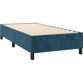 vidaXL Boxspringbett 100 x 200 cm Dunkelblau