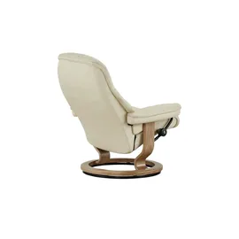 Stressless Relaxsessel mit Hocker Leder 88 x 103 x 78 cm creme