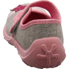 Fischer Markenschuh Fischer Kinder Hausschuh Mädchen Mary Jane Ballerina Glitzer Stern 632344, Größe:33 EU, Farbe:Grau - Grau - 33