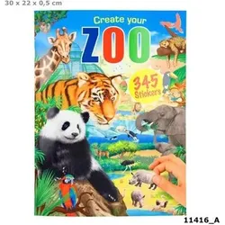 DEPESCHE 11416 Create your ZOO, Malbuch mit Stickern