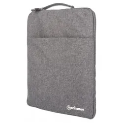 Manhattan Seattle Laptop Sleeve 15.6", Grey, Padded, Extra Soft Internal Cushion