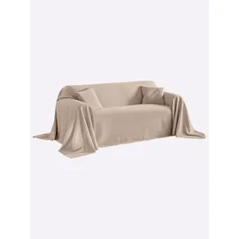 Heine Hussen-Set Überwurf Beige/Braun 220 x 250 cm