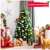 Costway 150cm Künstlicher Weihnachtsbaum, Tannenbaum mit Metallständer
