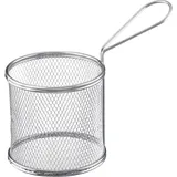 Westmark Servierkörbchen/Pommes-frites-Korb, rund, Füllvolumen: ø 9 x 13 cm, Rostfreier Edelstahl, Tapas + Friends, Silber, 69122270