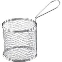 Westmark Servierkörbchen/Pommes-frites-Korb, rund, Füllvolumen: ø 9 x 13 cm, Rostfreier Edelstahl, Tapas + Friends, Silber, 69122270